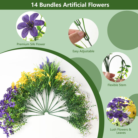 INQCMY outdoor flowers arranged in a planter boost curb appeal.