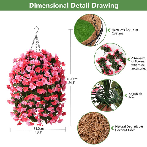 INQCMY outdoor hanging decor in garden with UV-resistant fibers