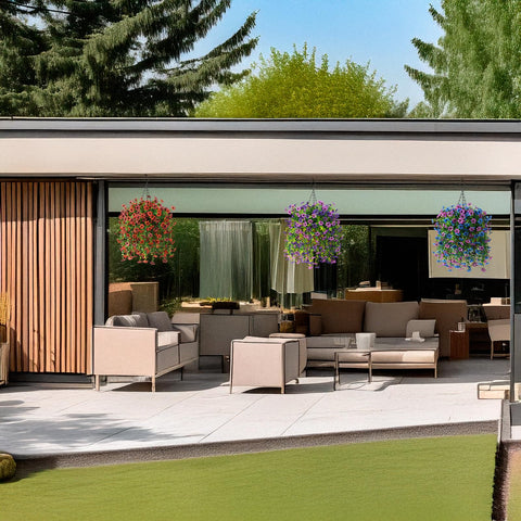 INQCMY balcony decor daisy arrangement adds effortless charm to outdoor spaces