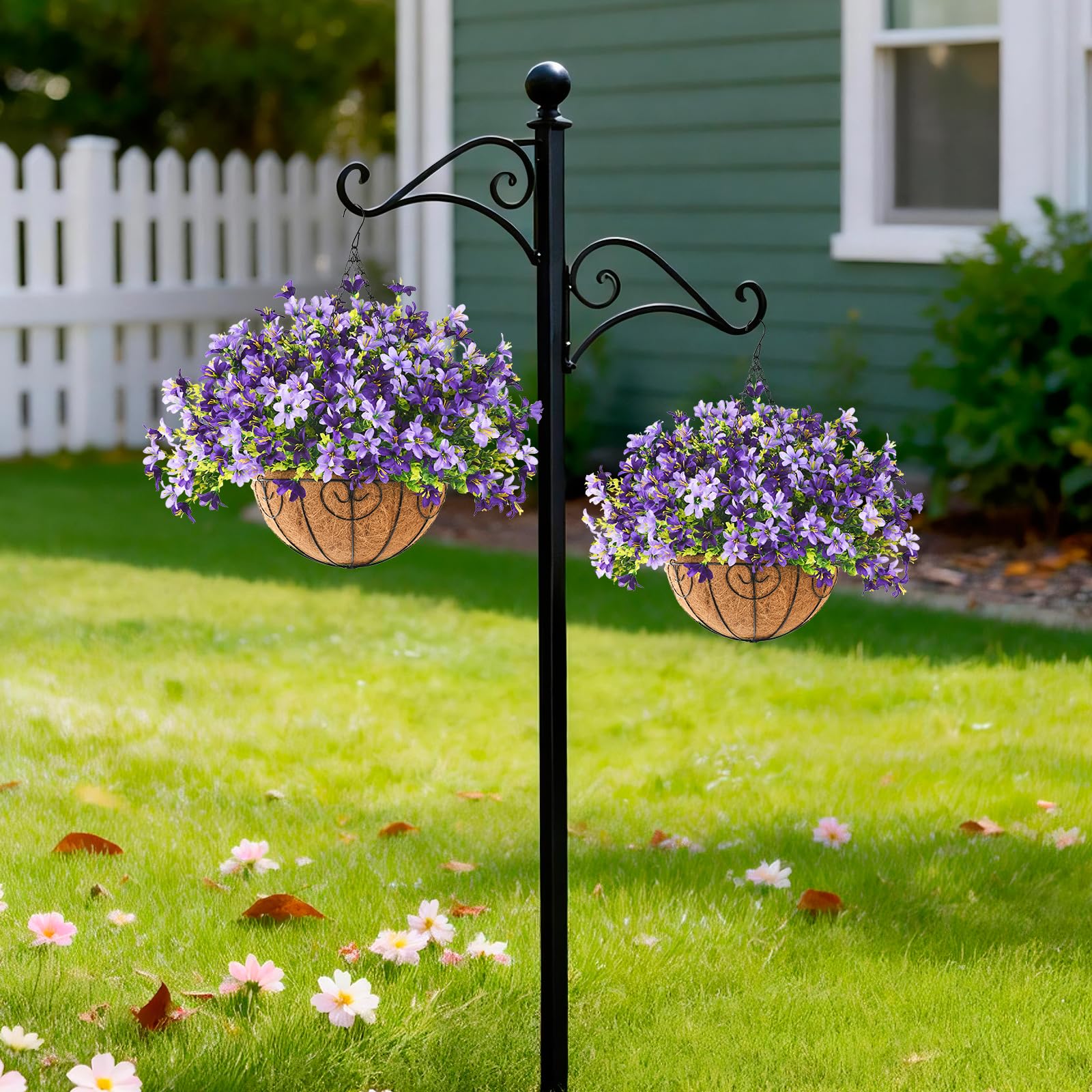 INQCMY bendable stems simplify fitting into planters and baskets.