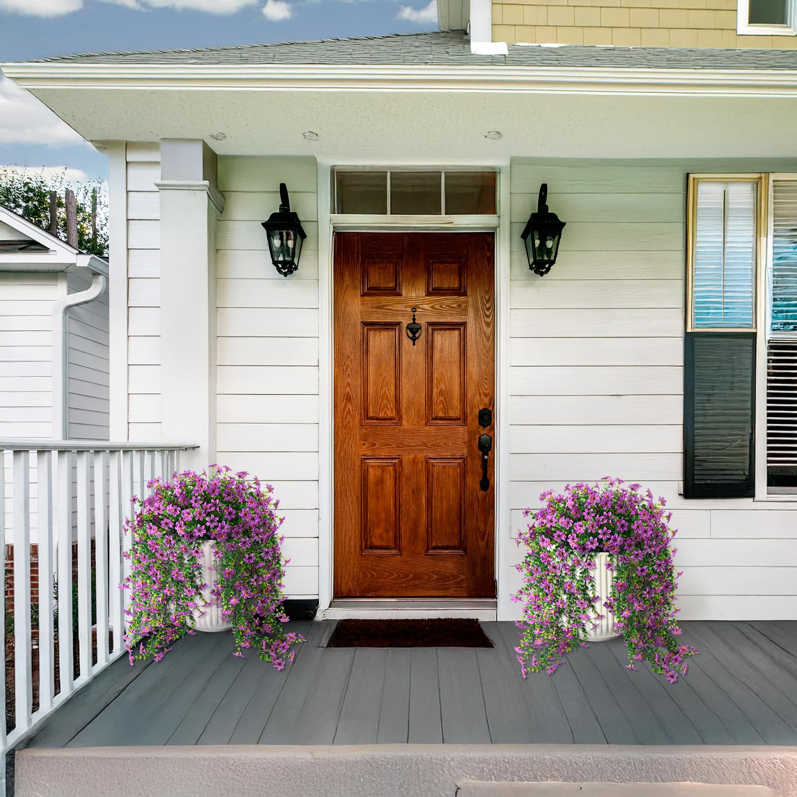 INQCMY daisy arrangement for outdoor porch decor, lifelike yet low-maintenance.