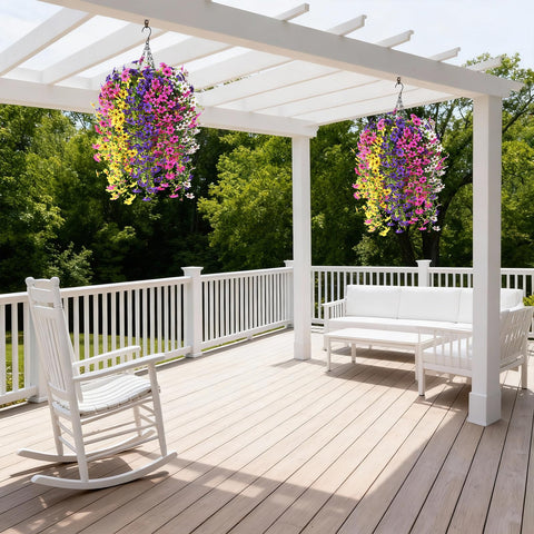 INQCMY metal chain hanging planter for outdoors