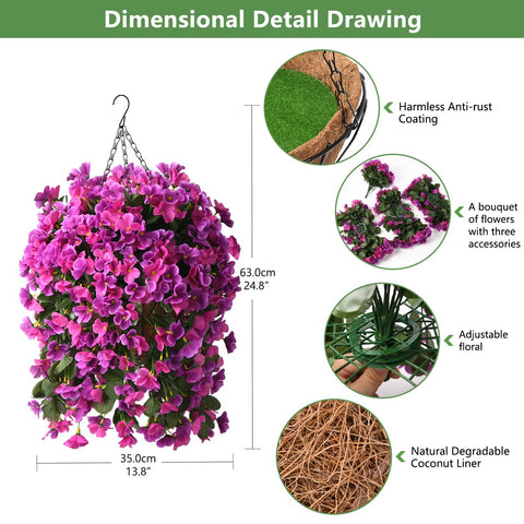 INQCMY decor fits porch, balcony, and indoor spaces for year-round greenery.
