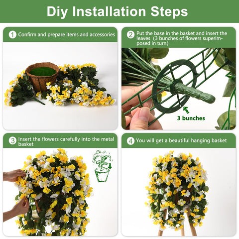 INQCMY durable low-maintenance floral decor for indoor or outdoor spaces