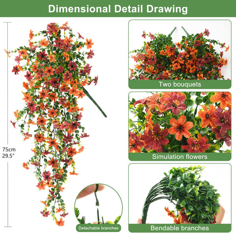 INQCMY faux mums for outdoor patio decor, maintenance-free and weather-ready.