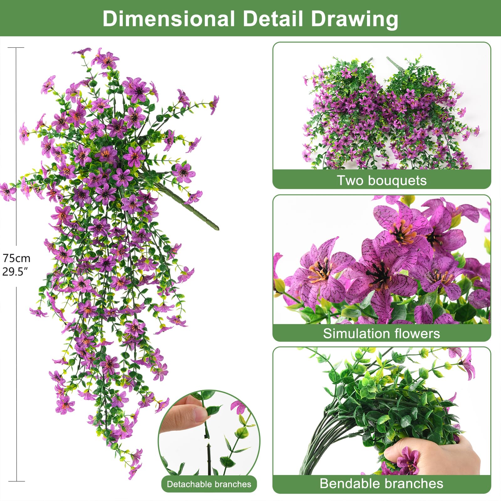 INQCMY faux silk daisy flowers UV-resistant for lasting outdoor color.
