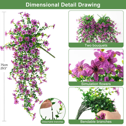 INQCMY faux silk daisy flowers UV-resistant for lasting outdoor color.