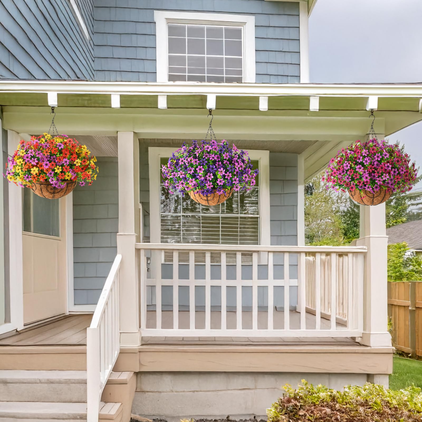 INQCMY full lush branches create natural-looking planters