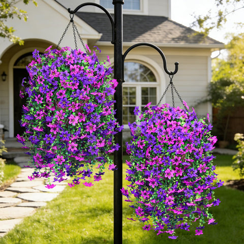 INQCMY coconut lining basket and chain detail for durable outdoor use