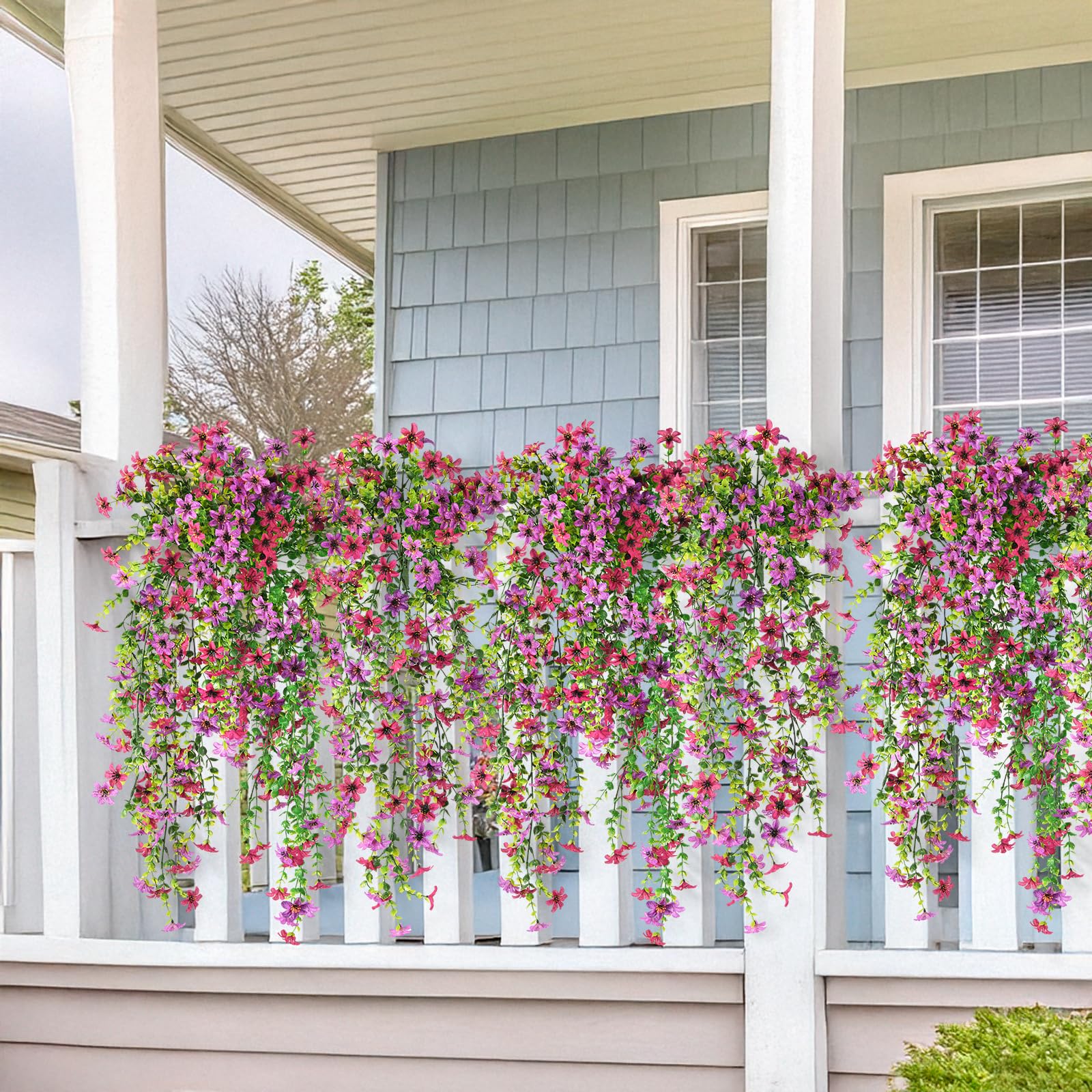 INQCMY hanging plants perfect for patios and balconies.