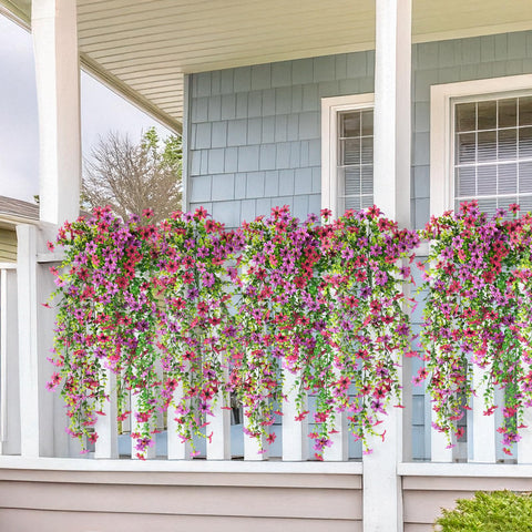INQCMY hanging plants perfect for patios and balconies.