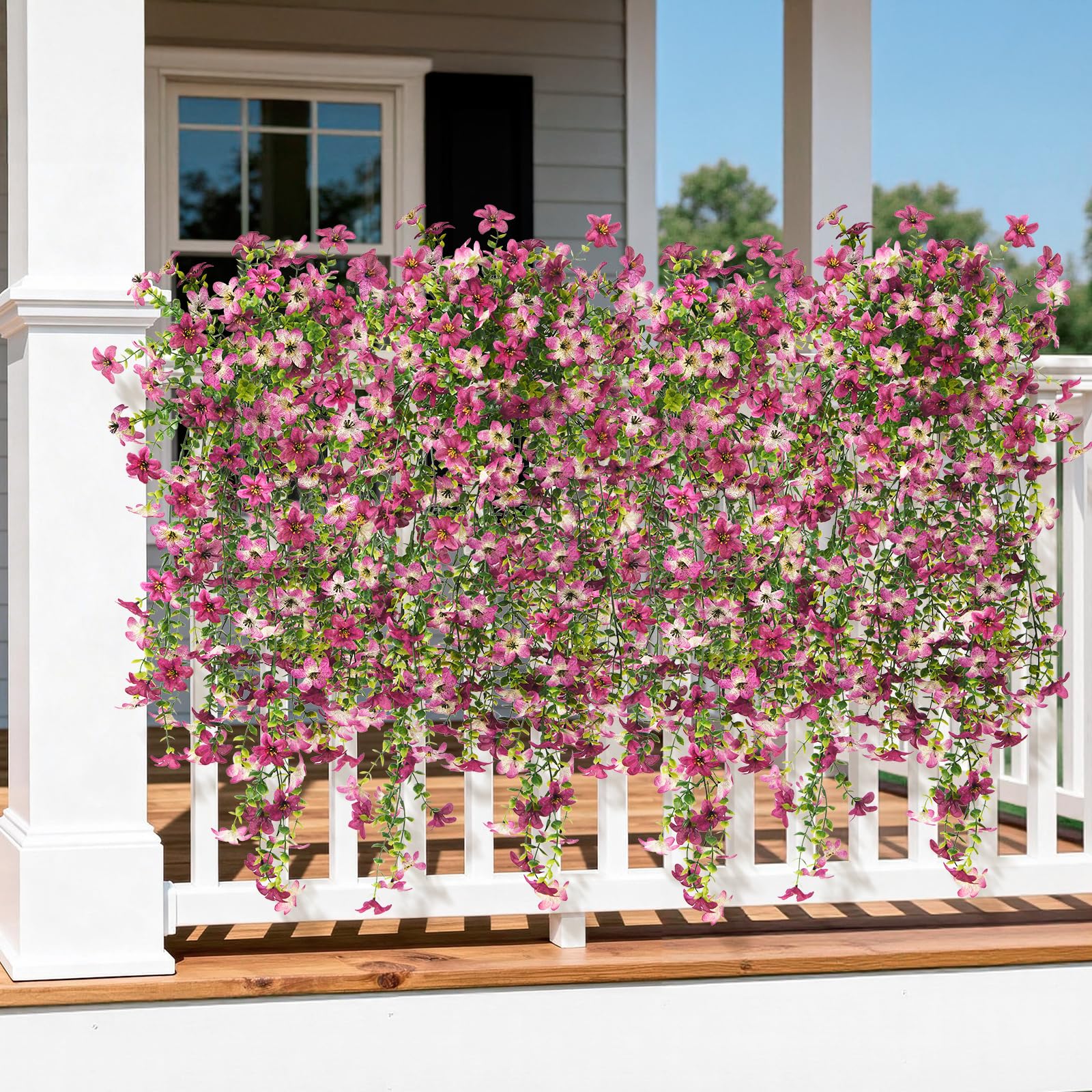 INQCMY high-quality silk petals for porches and planters.