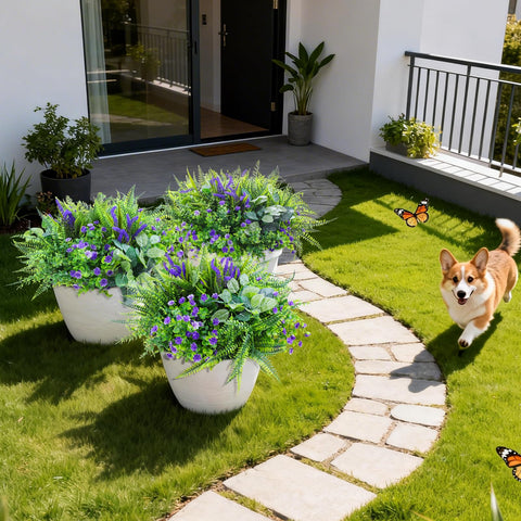 INQCMY jasmine flower accents for patio decoration with realistic blooms.