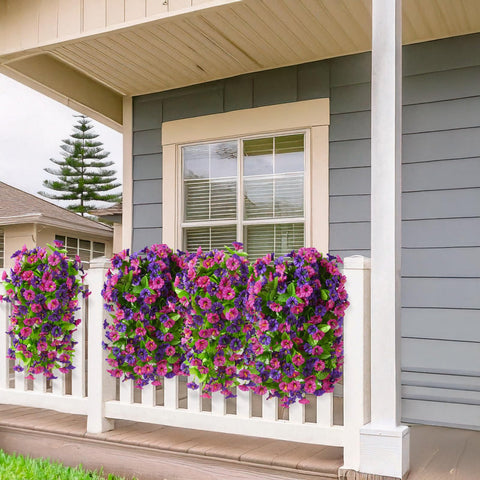 INQCMY magenta and purple Morning Glory decor suited for events and gardens.