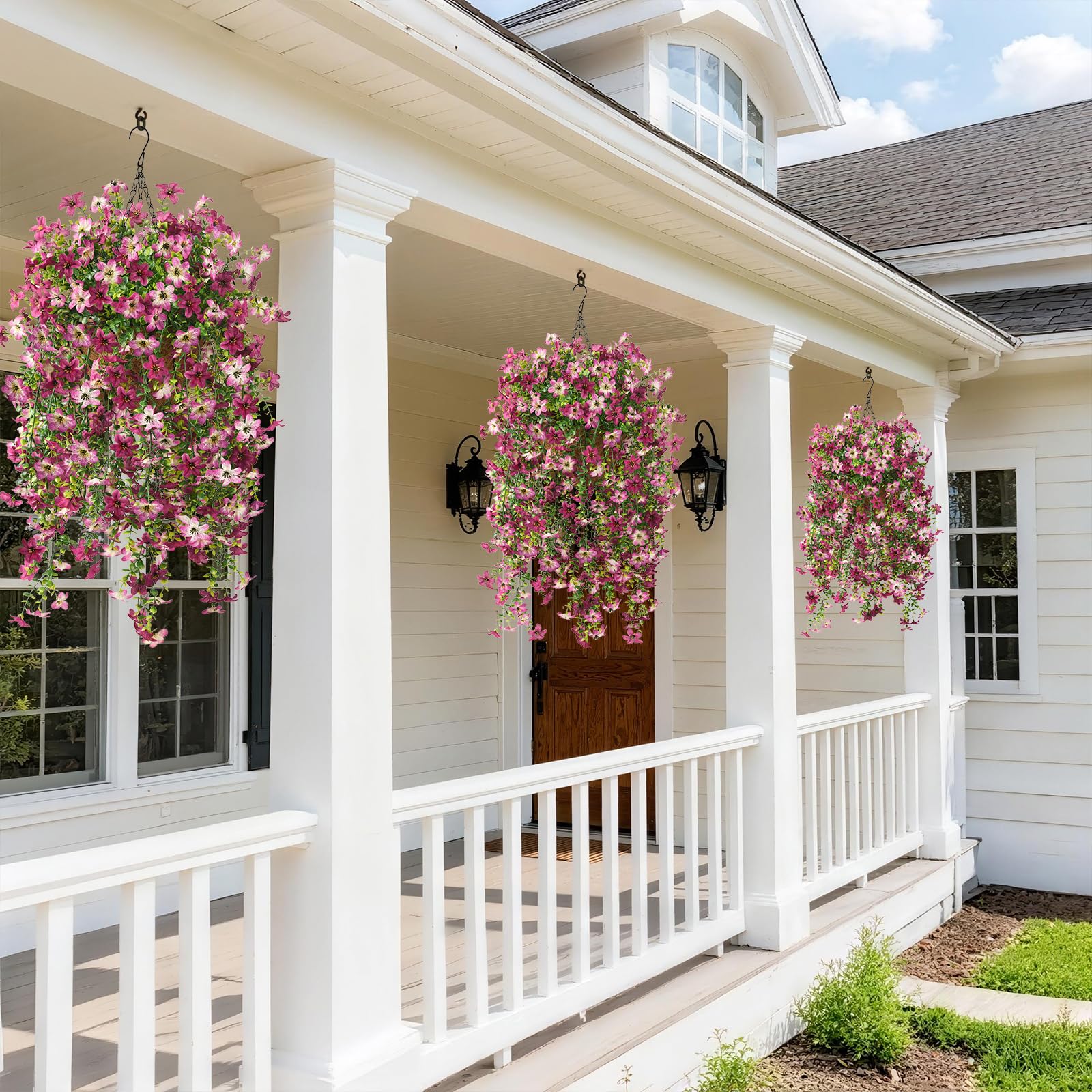 INQCMY maintenance-free artificial flowers for year-round display.