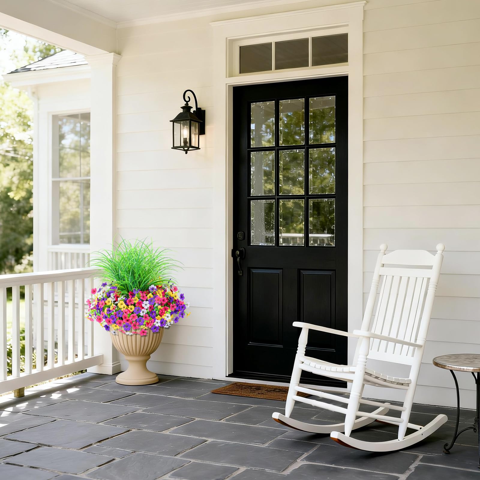 INQCMY maintenance-free blooms stay vibrant without watering or pruning.