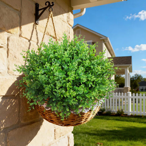 INQCMY realistic greenery enhances spaces with evergreen charm