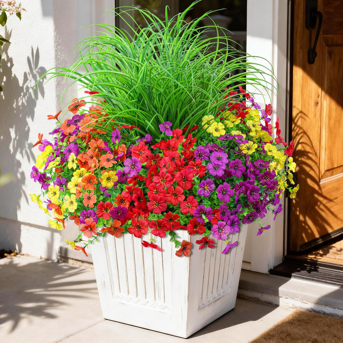 INQCMY outdoor daisies bundles offer lifelike color for porch decor.