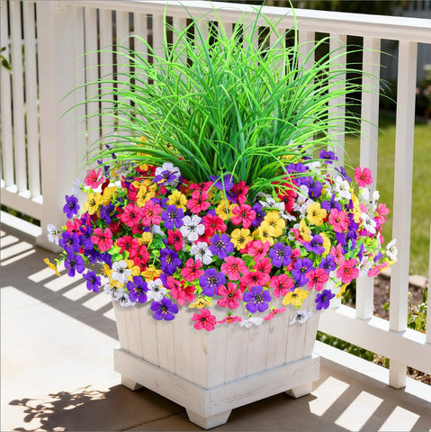 INQCMY outdoor daisy bundles with UV-resistant petals for lasting porch color.