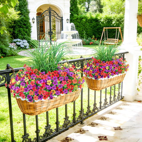 The artificial foliage bundle from INQCMY adds fullness to planters.