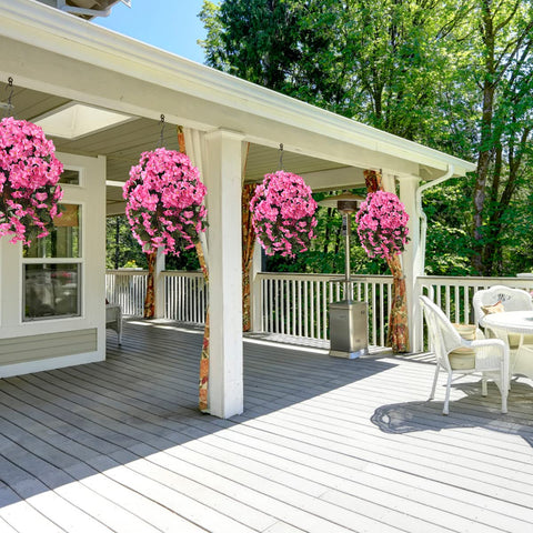 INQCMY outdoor hanging flowers brighten porches and patios
