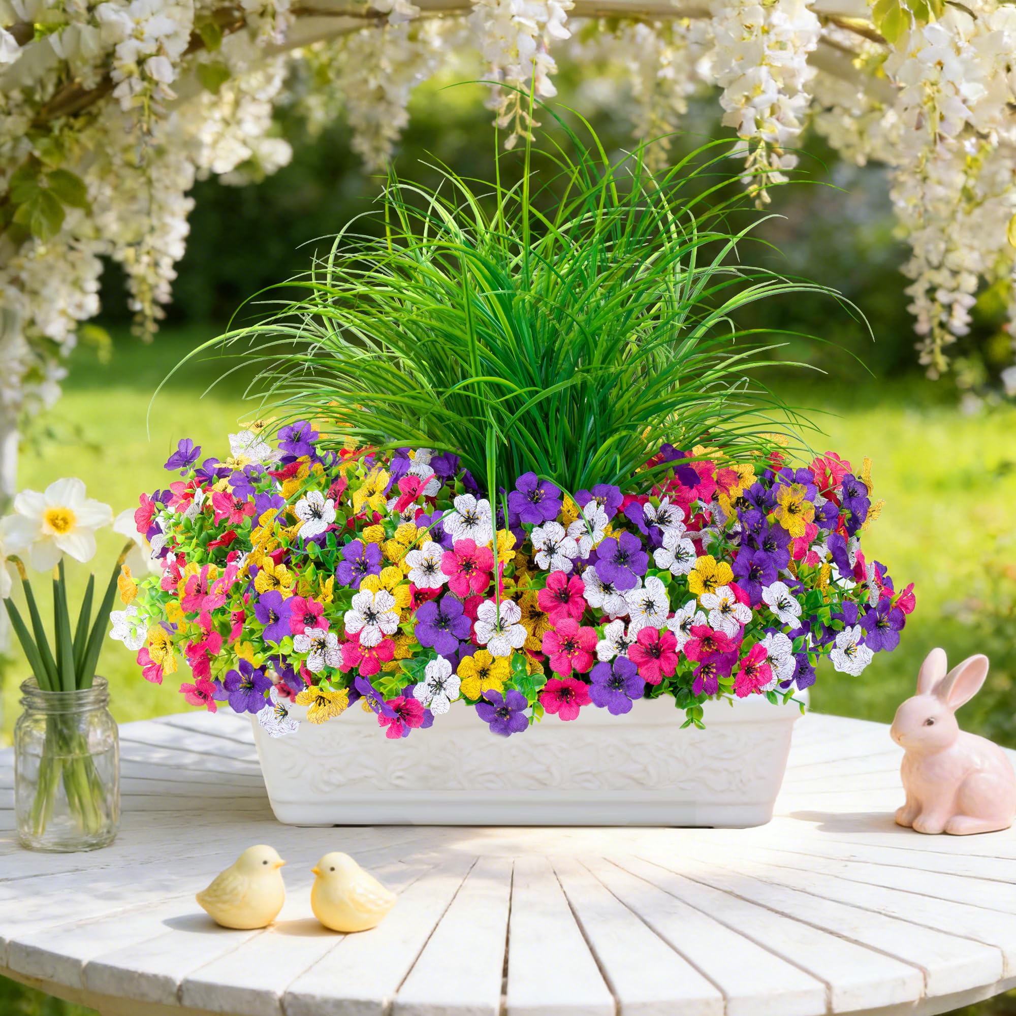 INQCMY porch decor with daisies enhances entrance without daily upkeep.