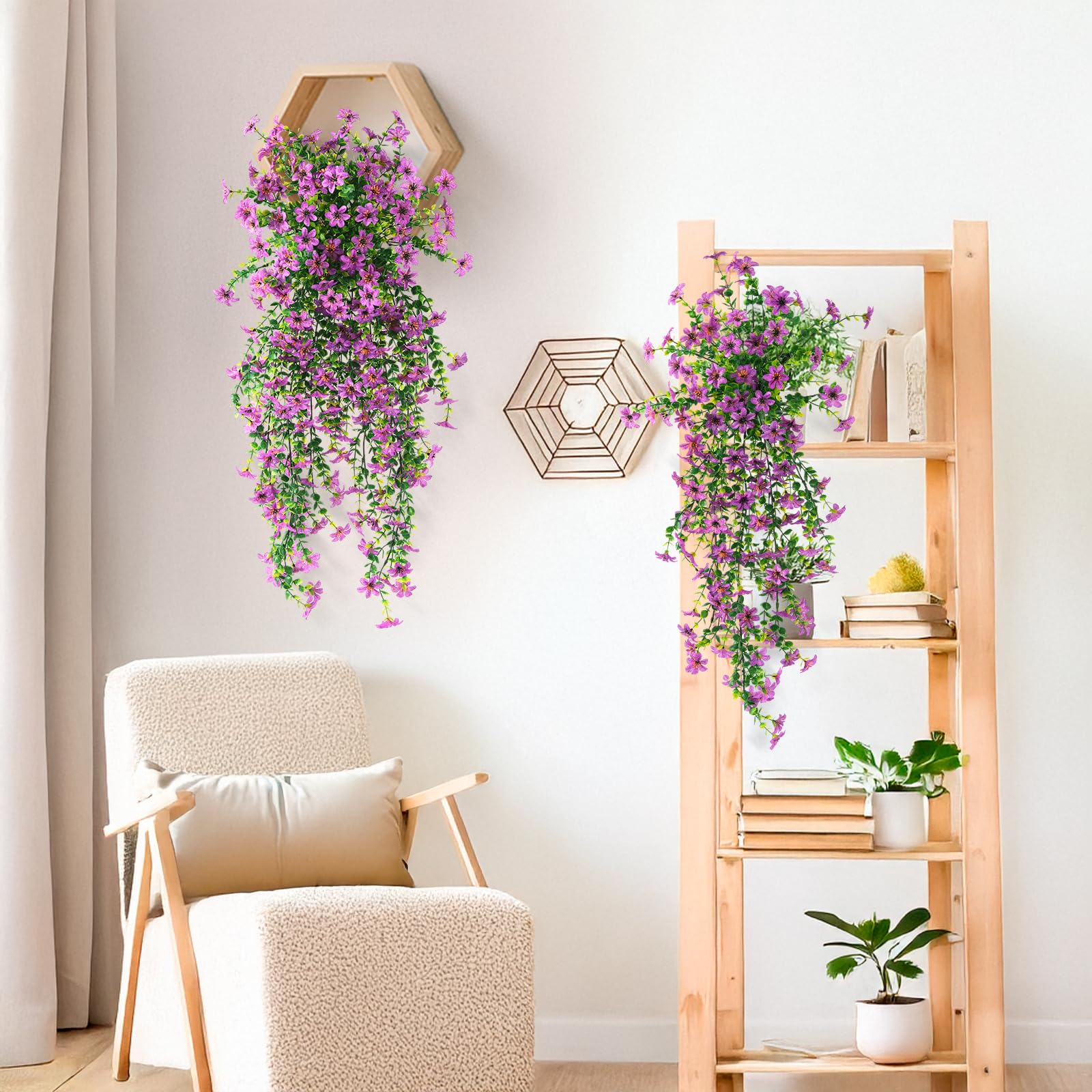 INQCMY realistic daisy blossoms with leaves enhance garden or balcony spaces.