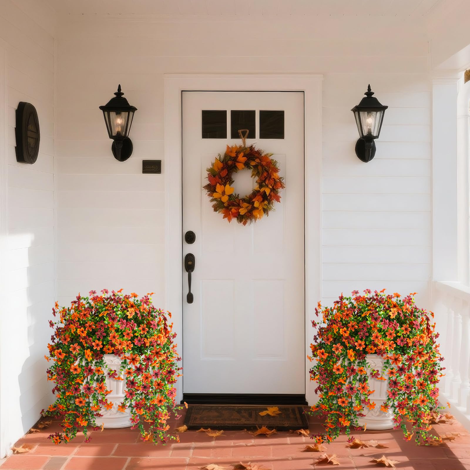 INQCMY UV-resistant fall flowers stay vibrant in sunlit spaces.