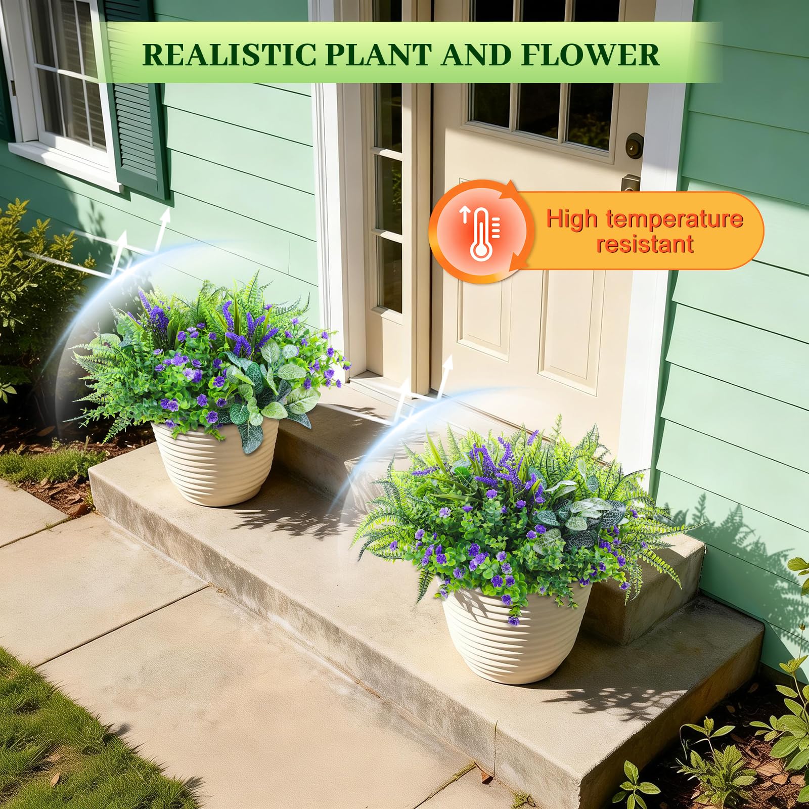 INQCMY UV-resistant foliage maintains vibrant color under sun.
