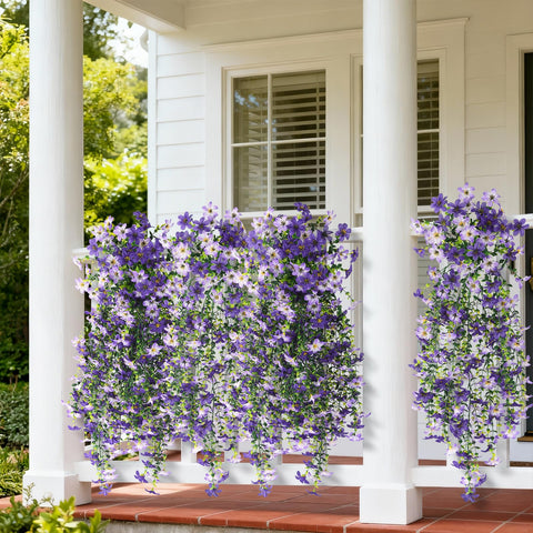 INQCMY UV-resistant fake flowers stay vibrant in sunlit garden areas.