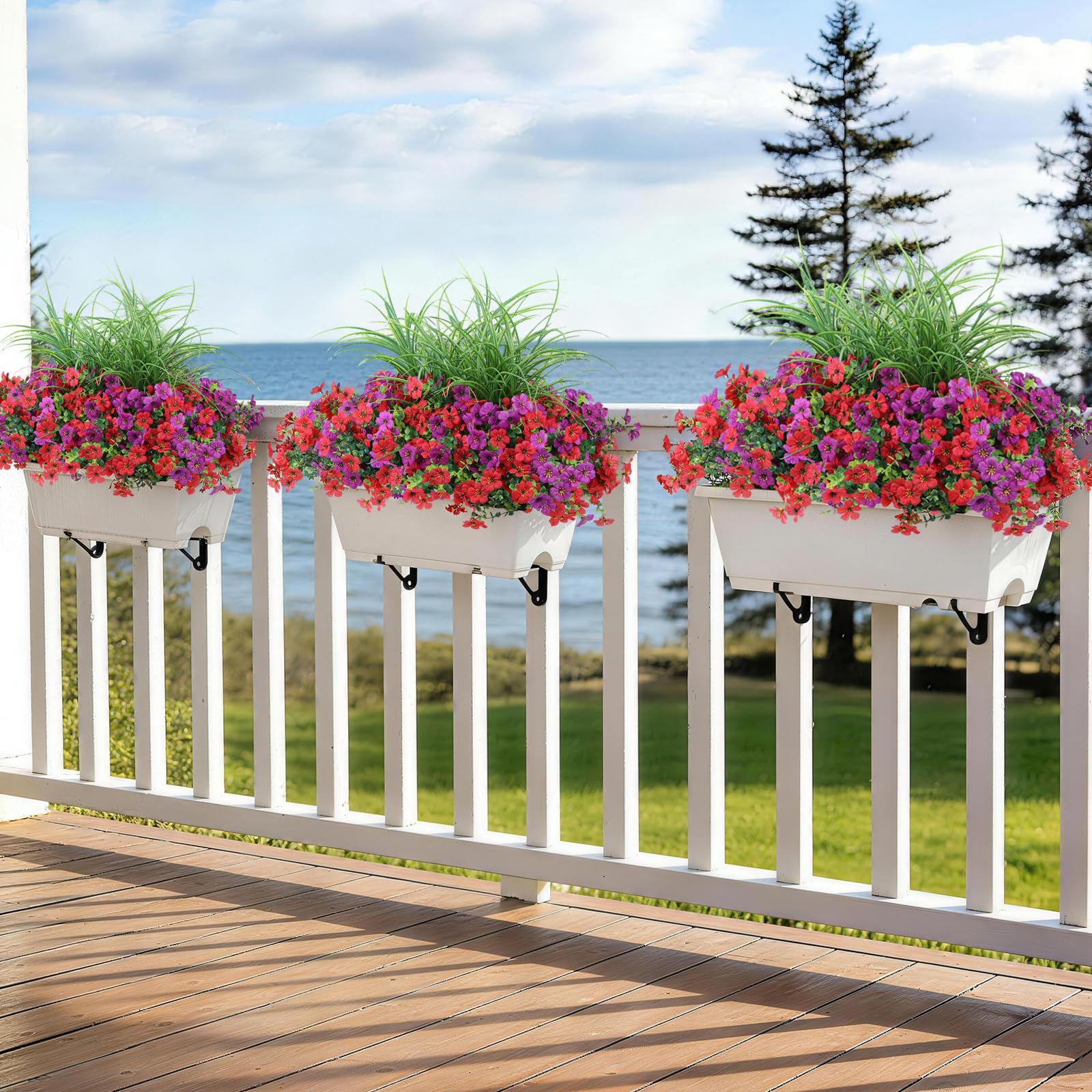 INQCMY window box and hanging basket setups enhance curb appeal
