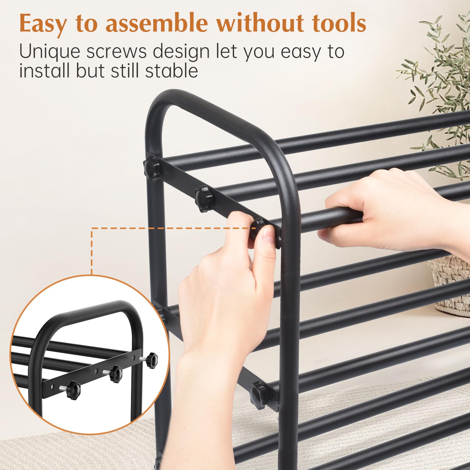 INSMART multi-purpose rack fits boots, sneakers, and seasonal footwear.
