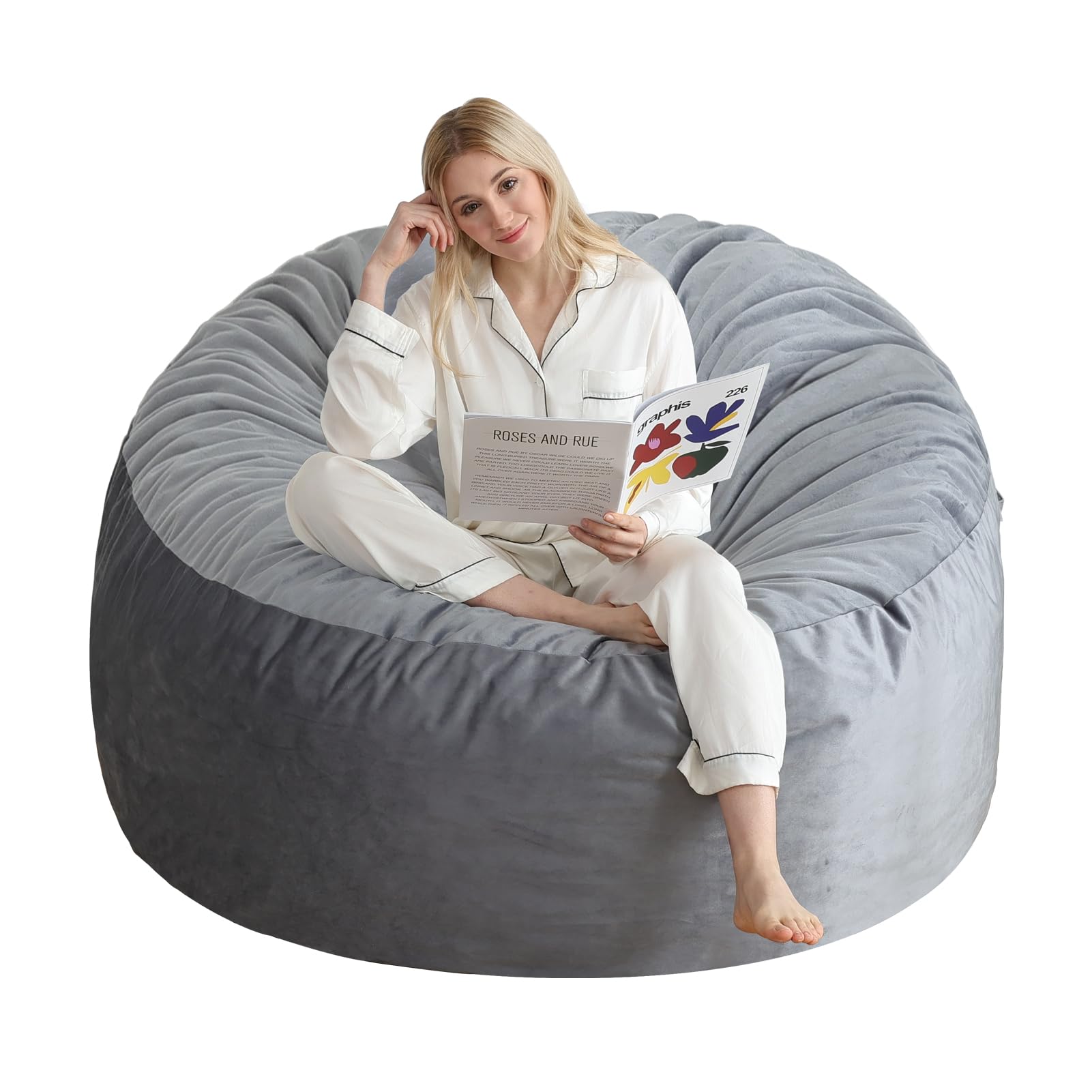 INSPIRE CRAFTER 3ft bean bag chair offers flexible seating for family rooms.