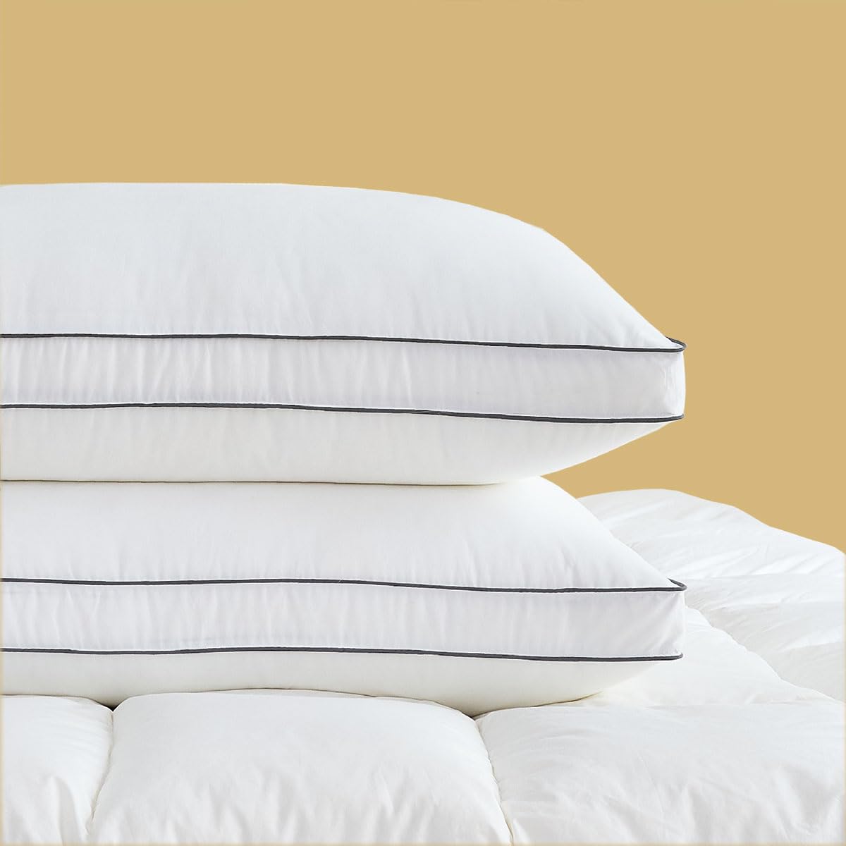 INSPIRE CRAFTER goose down pillow softness close-up showing cloud-like comfort