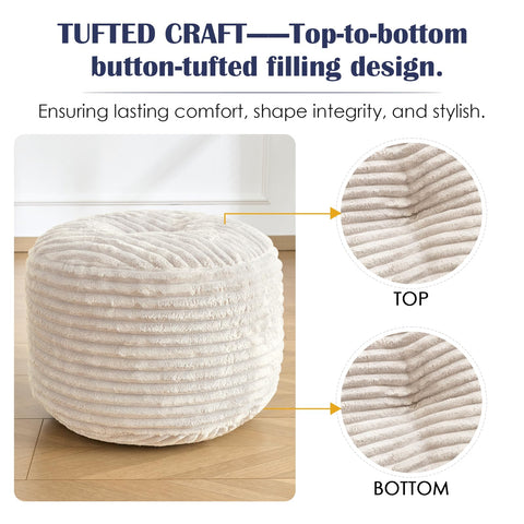 INSPIRE CRAFTER pouf in bedroom as versatile footrest