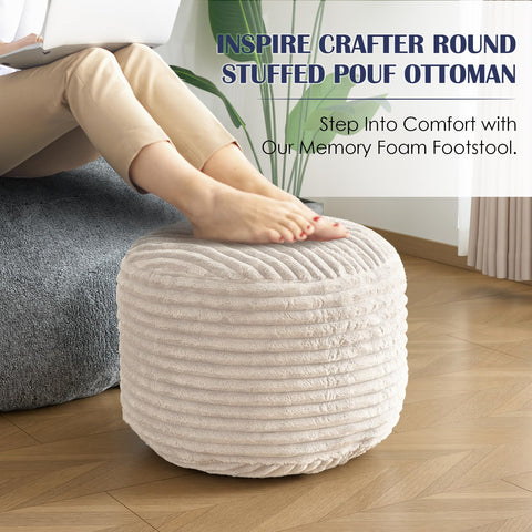 INSPIRE CRAFTER pouf used in living room for seating or footrest