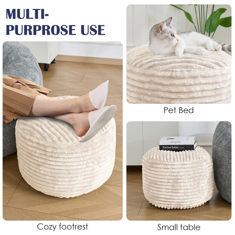 INSPIRE CRAFTER round pouf assembled in living room setup