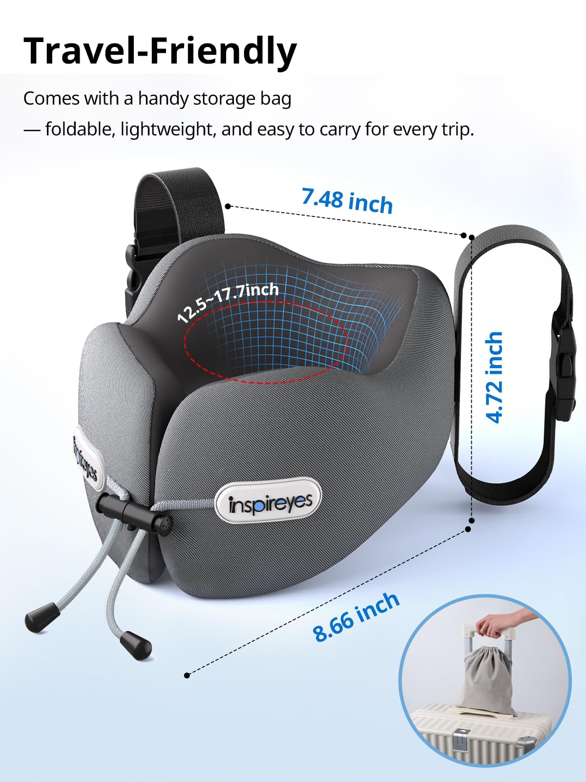 Inspireyes neck pillow performs well on seats without headrests.