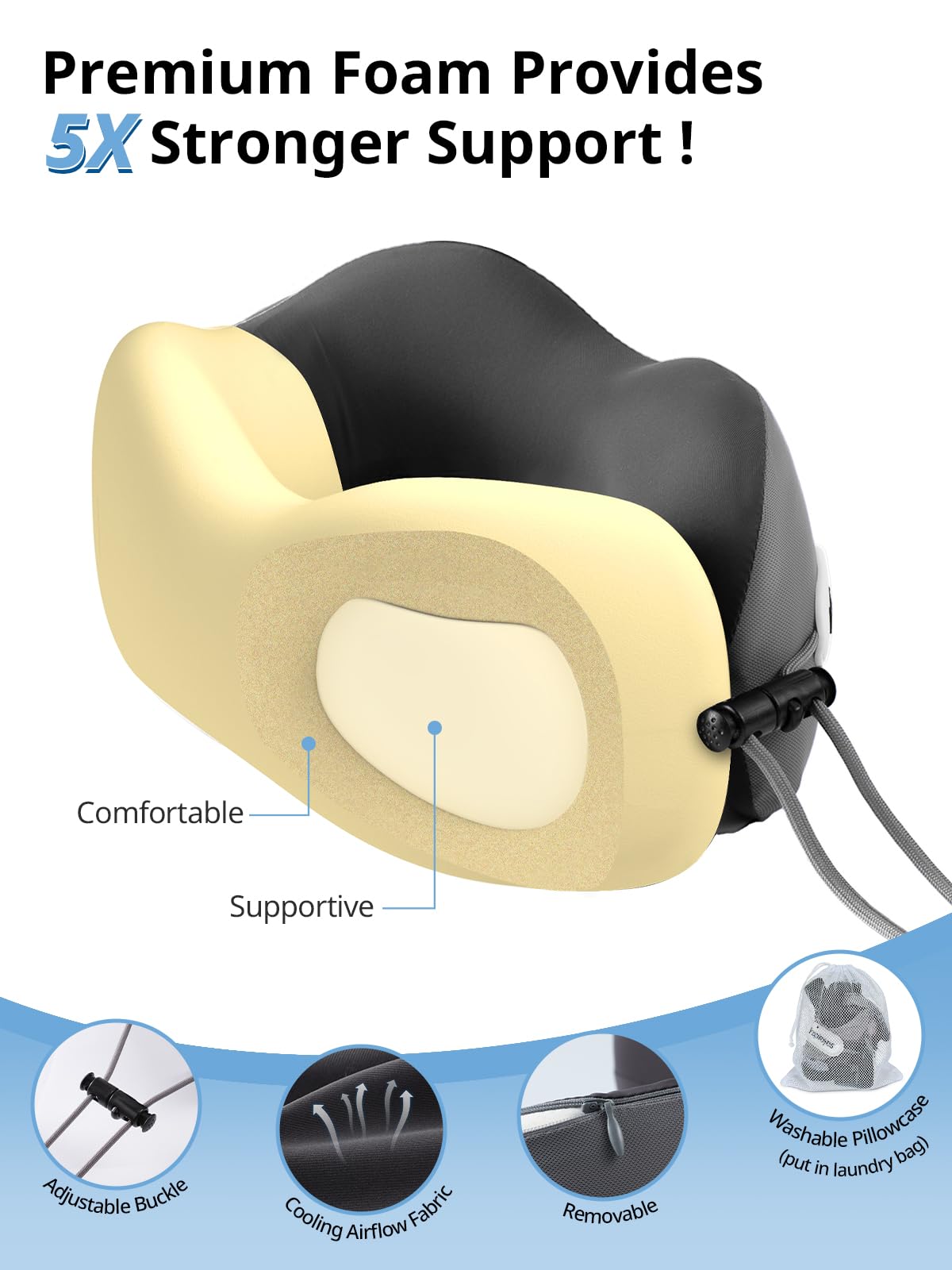 Inspireyes pillow uses ice silk fabric to stay soft and breathable.