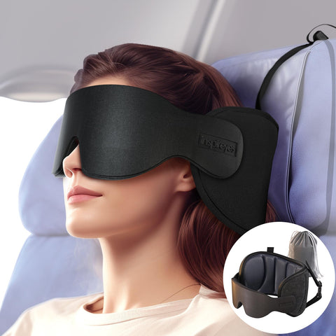 Inspireyes travel pillow demonstrates 360 head support for long flights