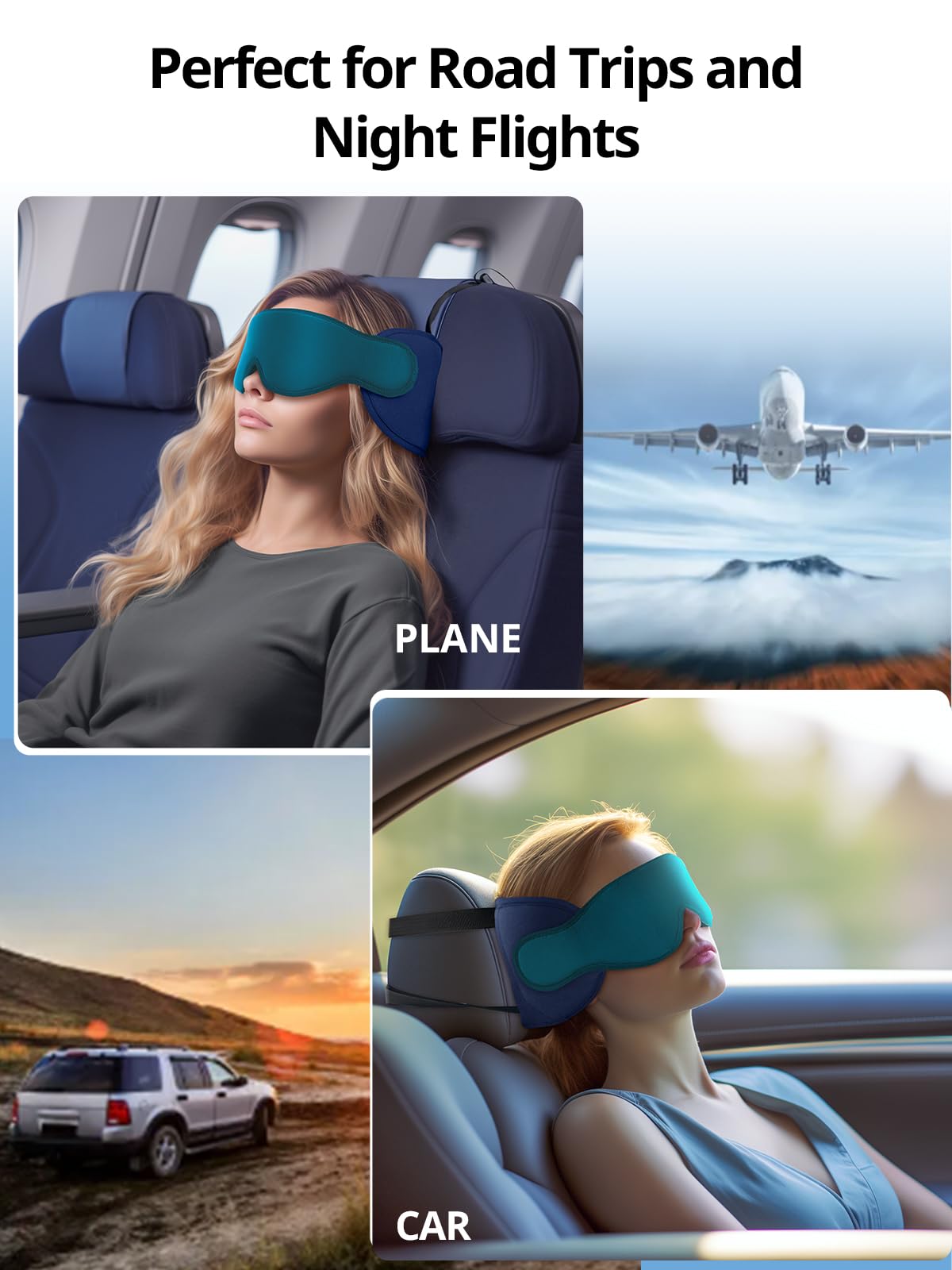 Inspireyes travel pillow shown packed for on-the-go use