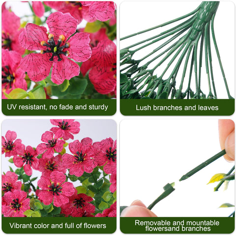 INSPRING artificial daisy hanging plants for outdoors look realistic and durable.