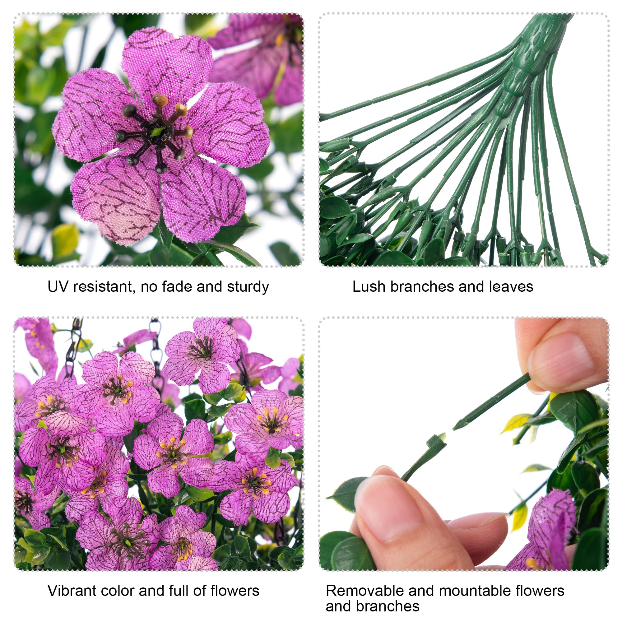 inspring two-pack hanging flowers deliver low maintenance seasonal style.