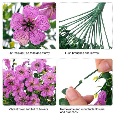 inspring two-pack hanging flowers deliver low maintenance seasonal style.