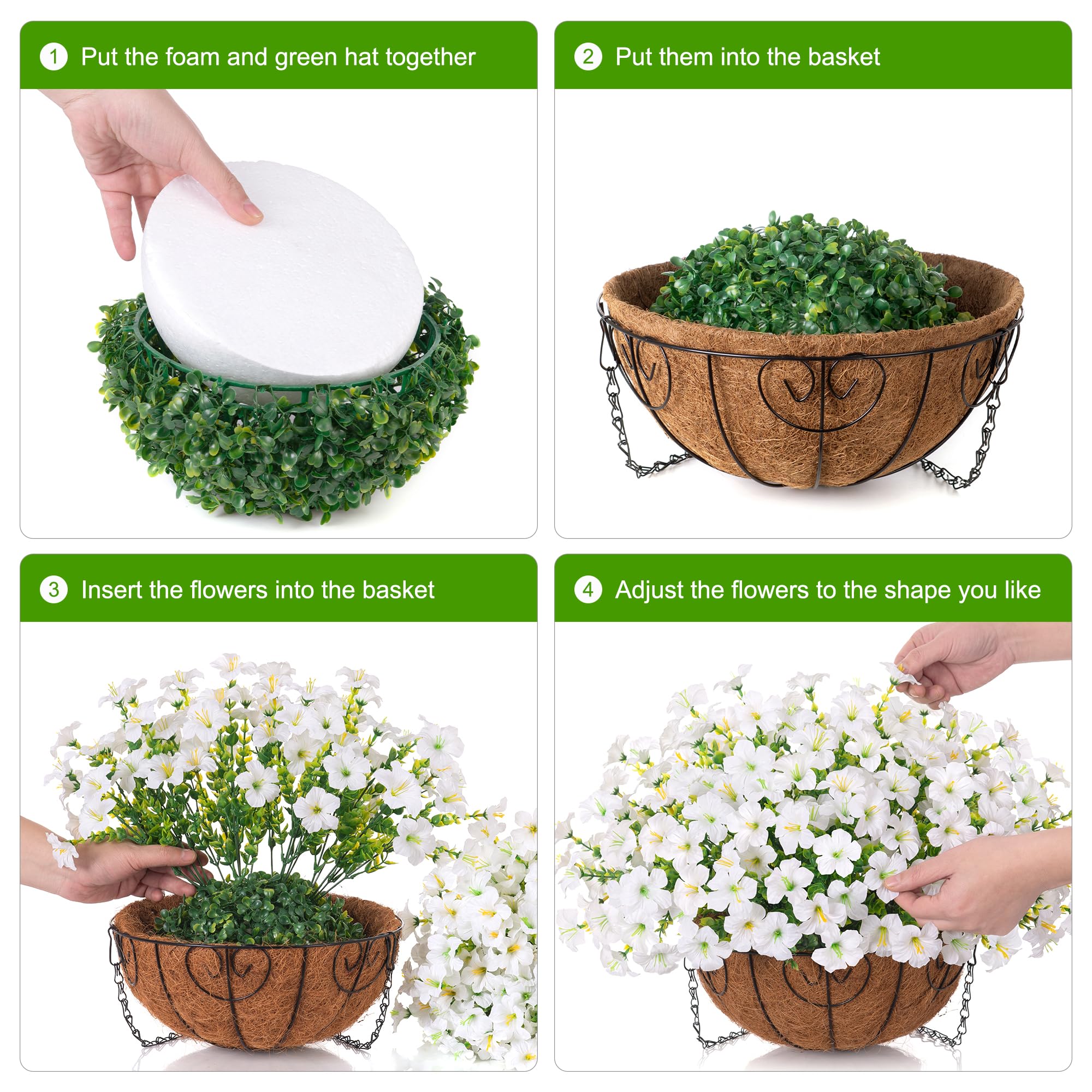 Assembled basket measures 17.8 inches for balanced display by INSPRING