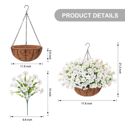 Bendable stems create a lush, natural hanging arrangement by INSPRING