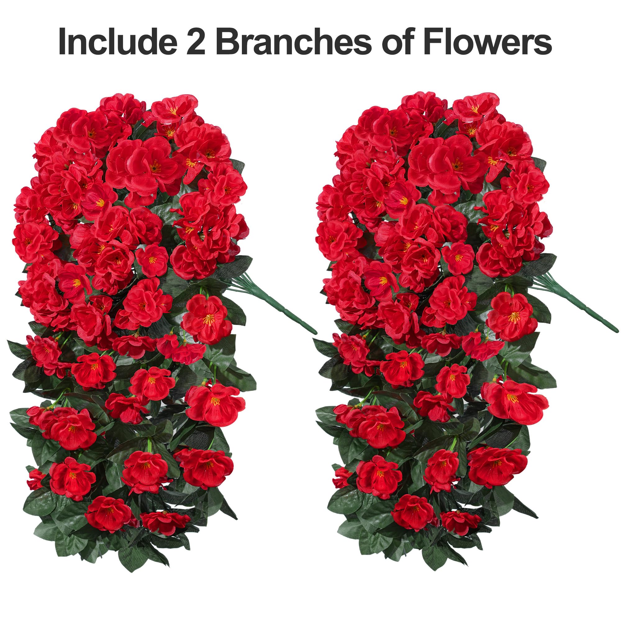 INSPRING durable outdoor silk flowers for patios and gardens.
