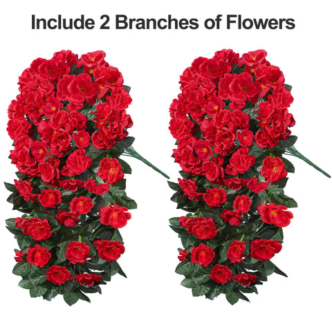 INSPRING durable outdoor silk flowers for patios and gardens.