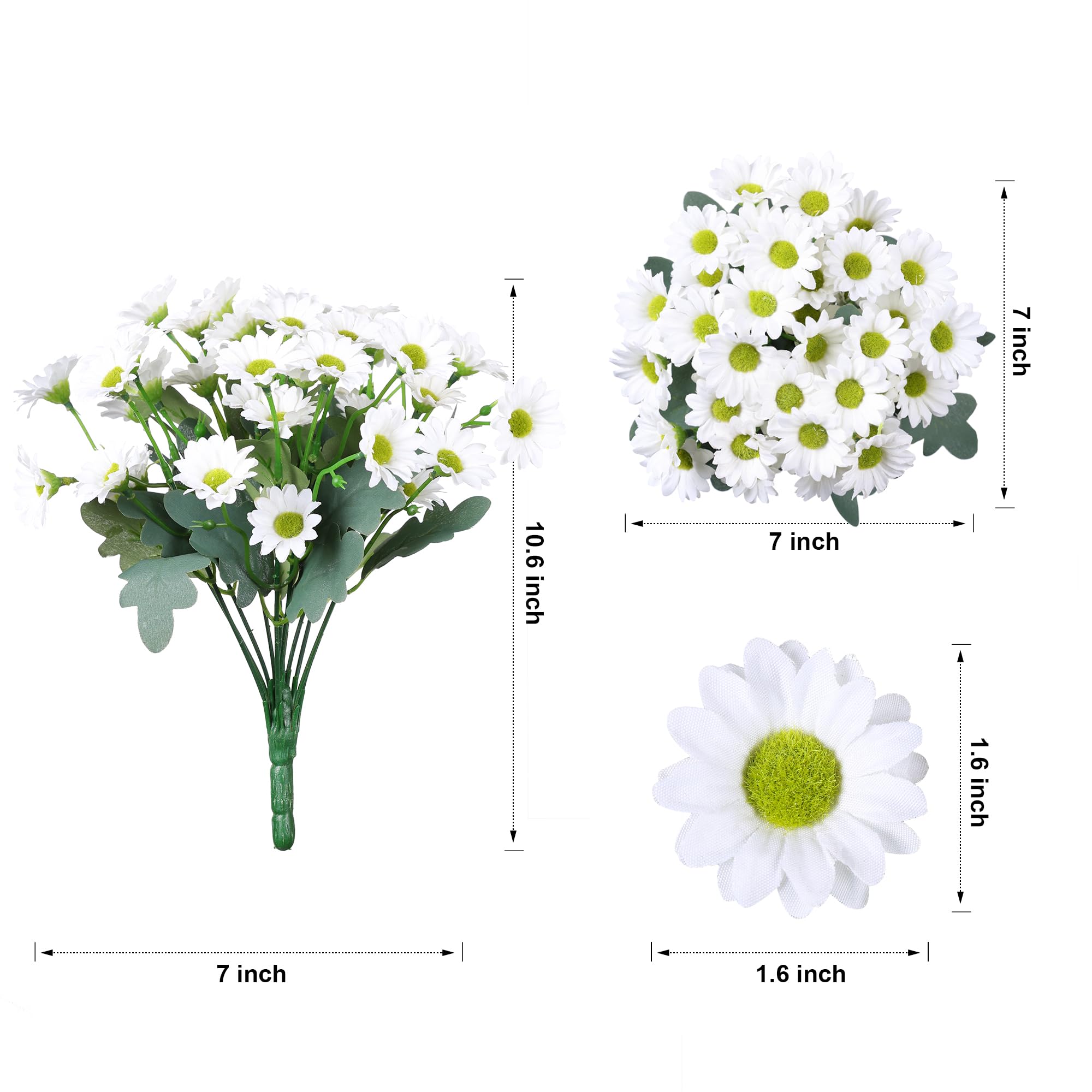 INSPRING front-door decor using white daisy artificial flowers for curb appeal