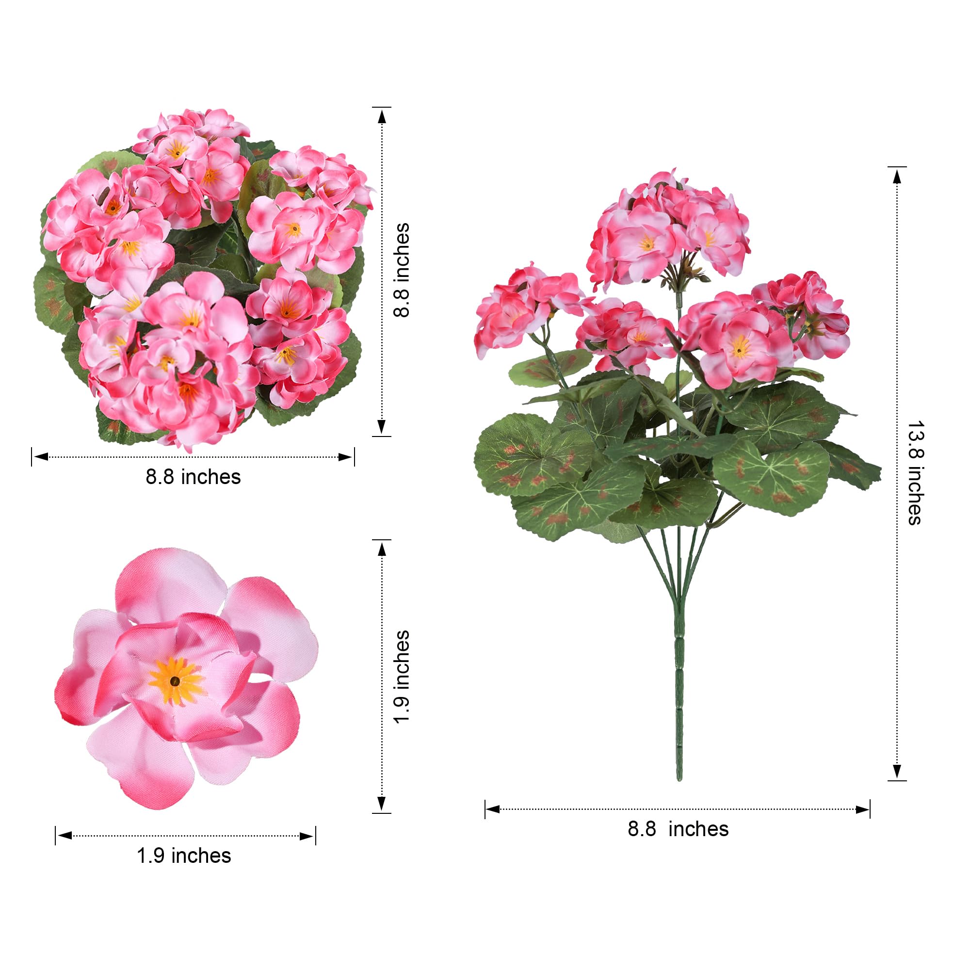 INSPRING durable waterproof faux flowers ideal for yard and porch.